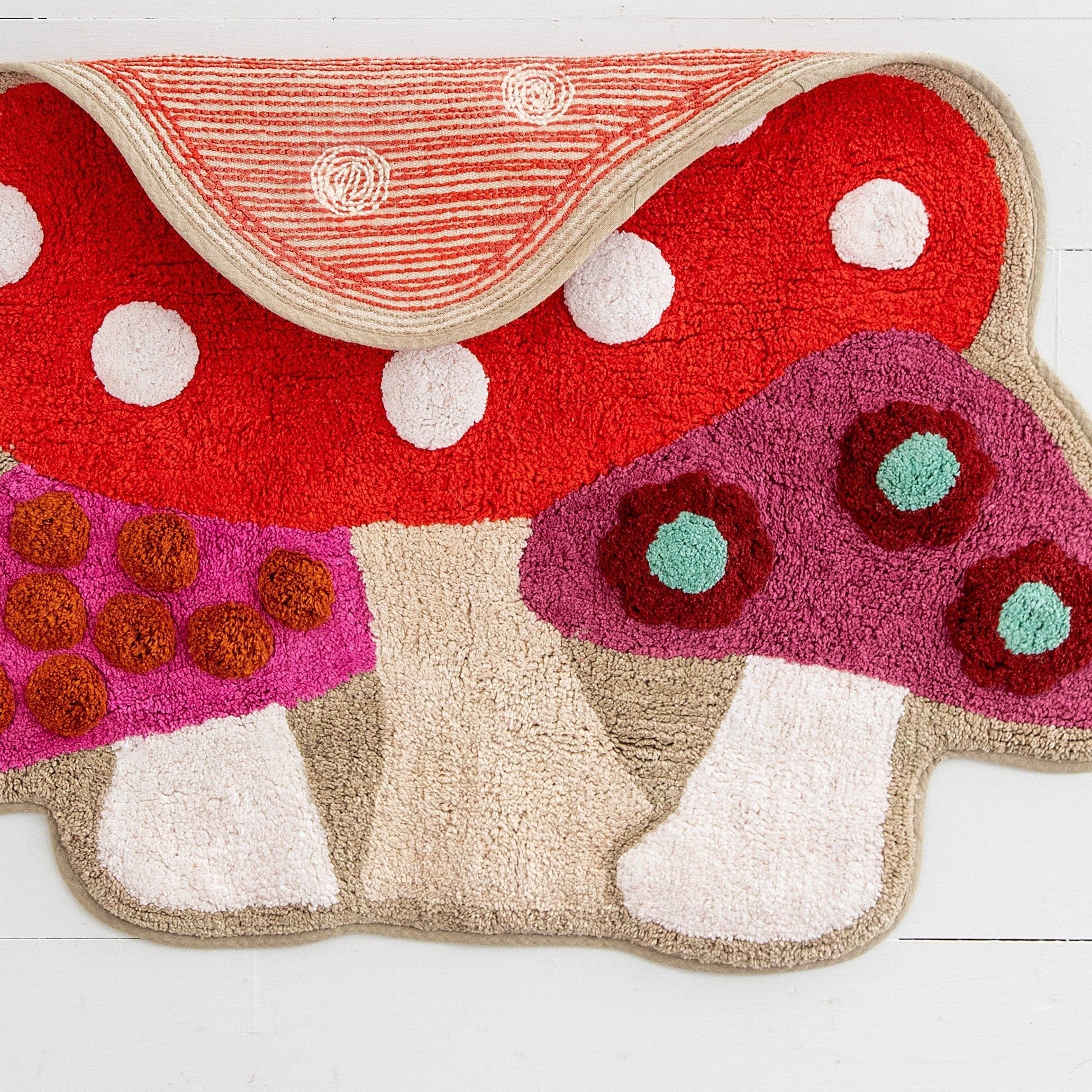 Red Mushroom Rug Kids Cute Carpet丨NueShiny- Free Shipping