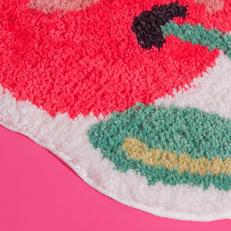 Cherry Fluffy Rug Handmade Tufted丨NueShiny- Free Shipping