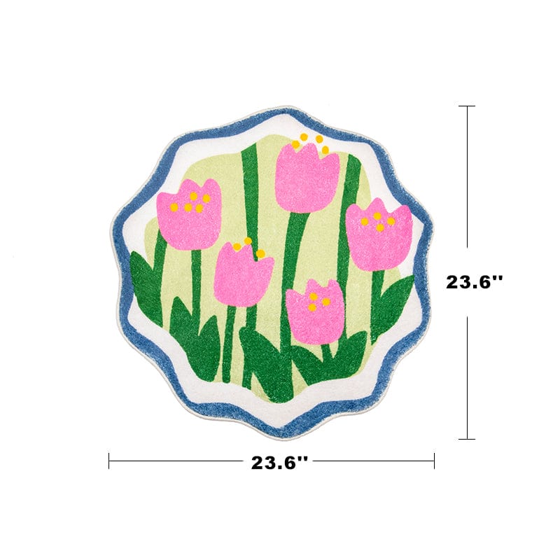 Pink Tulip Quickly Absorb Water Carpet丨NueShiny- Free Shipping