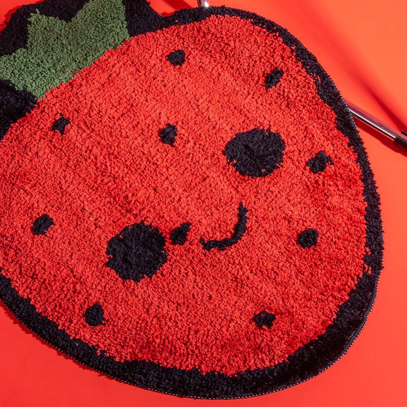 Red Strawberry Rug Tufted Bedroom丨NueShiny- Free Shipping