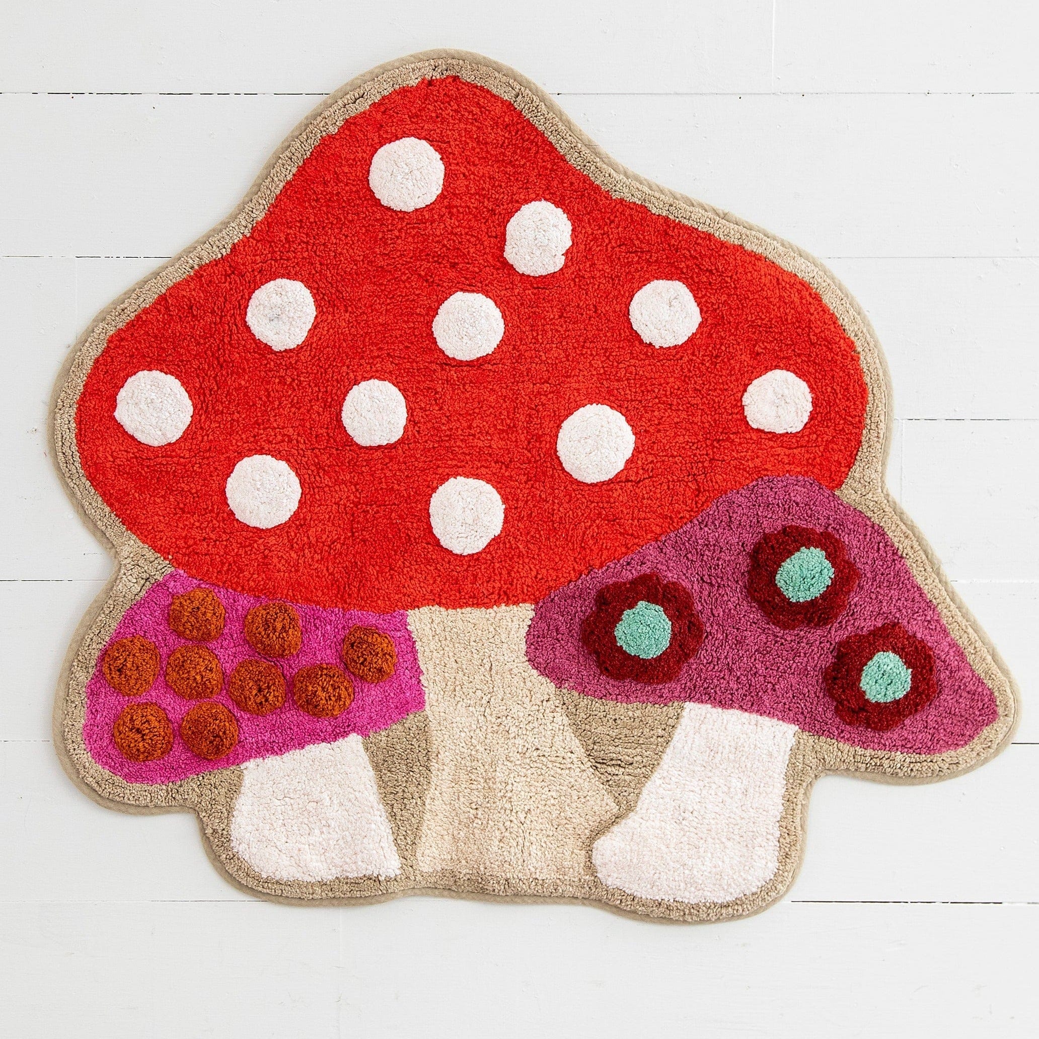 Red Mushroom Rug Kids Cute Carpet丨NueShiny- Free Shipping