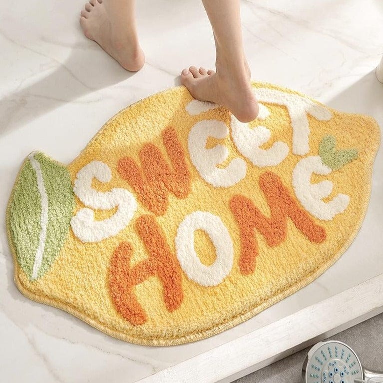 Lemon-Shaped Tufted Rug Lovely Bath Mat Outdoor Rug丨NueShiny- Free Shipping