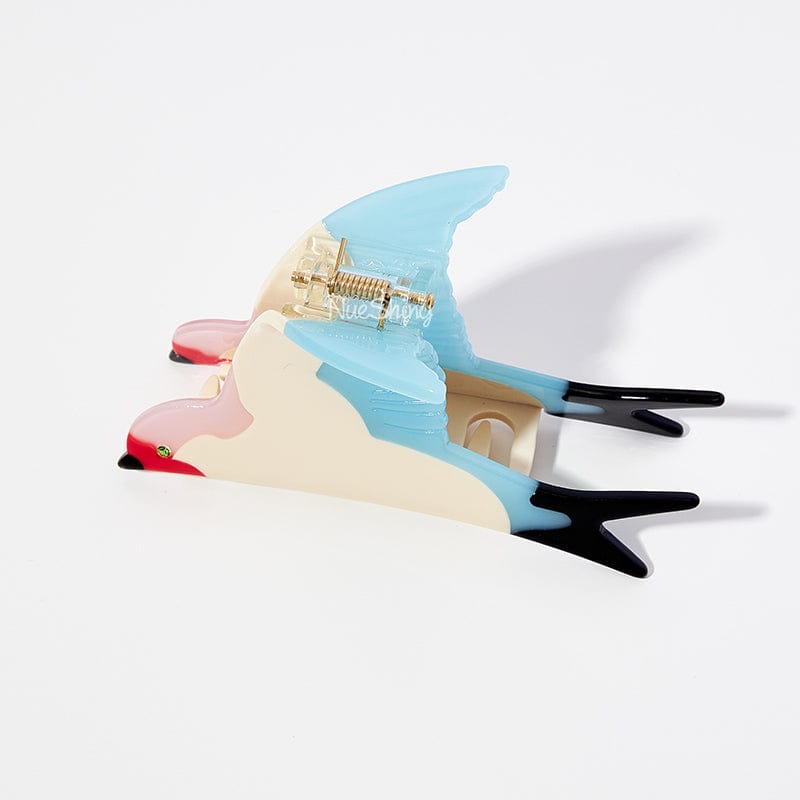 Medium Stylish Blue Swallow Animal Shaped Hair Claw丨NueShiny