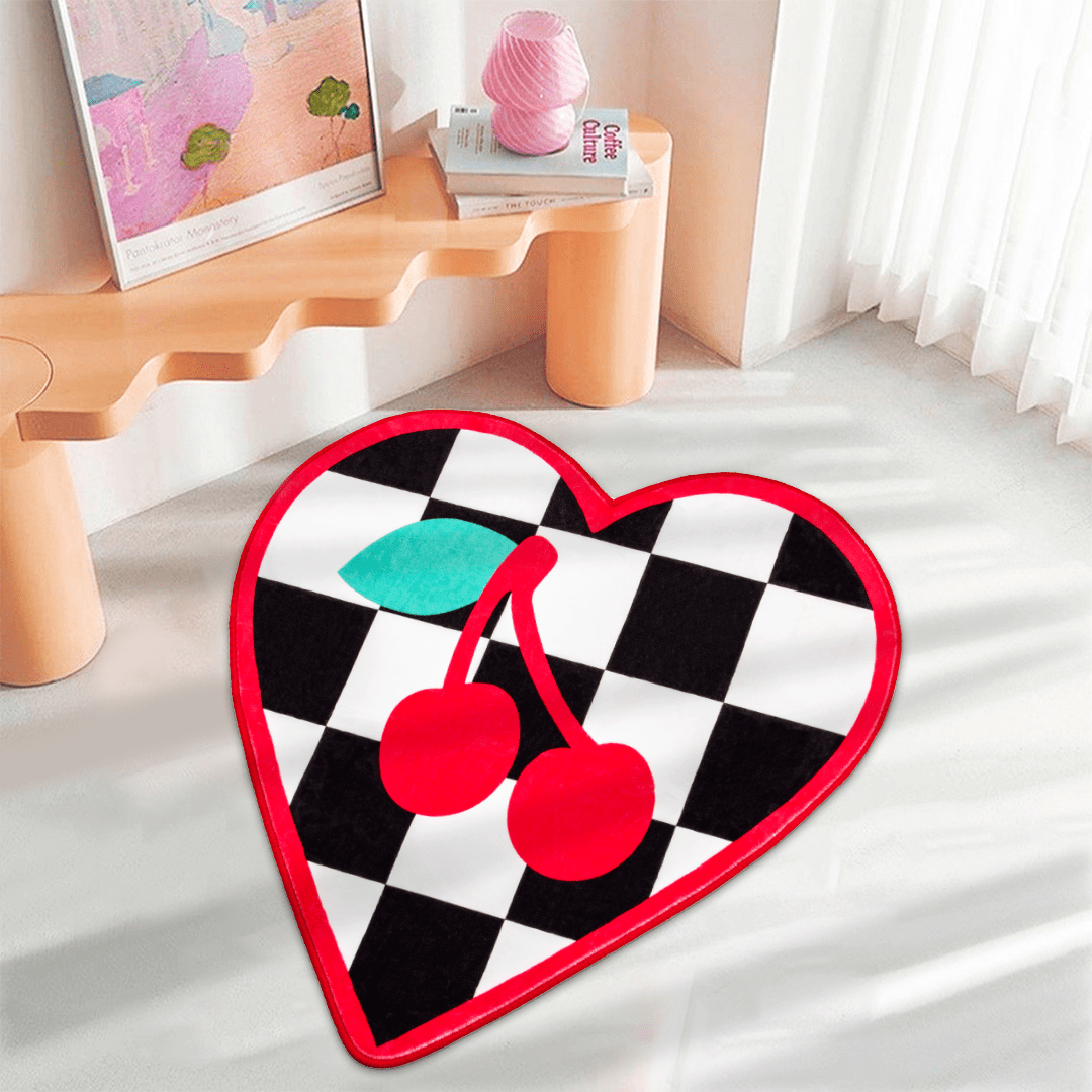 Cherry Heart Rug For Bedroom & Living Room丨NueShiny- Free Shipping